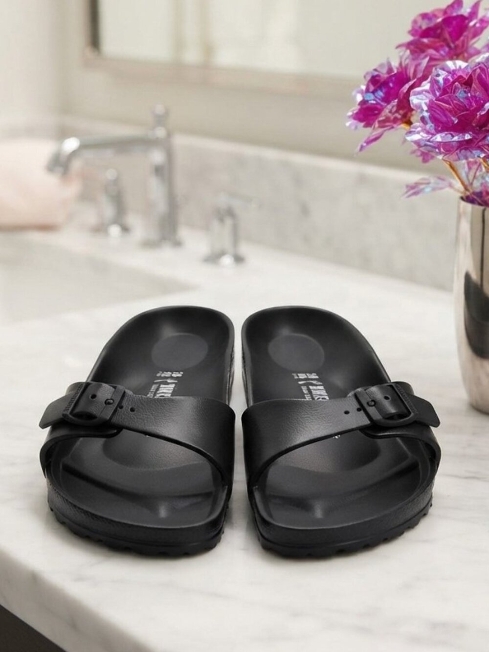 Birkenstock Madrid EVA Black Sandals  Made in Germany Waterproof  Size 7 - 7.5